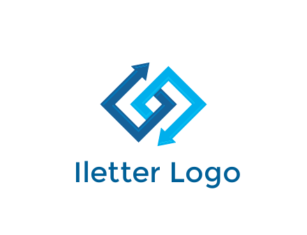 blocky arrow media logo