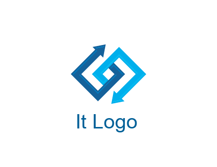 blocky arrow media logo