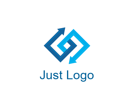 blocky arrow media logo