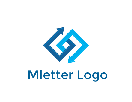 blocky arrow media logo