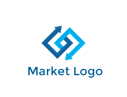 blocky arrow media logo