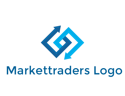 blocky arrow media logo