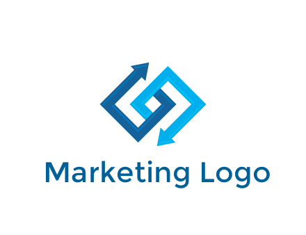 blocky arrow media logo