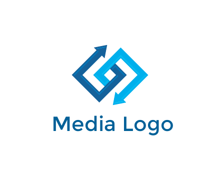 blocky arrow media logo