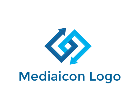 blocky arrow media logo