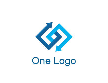 blocky arrow media logo