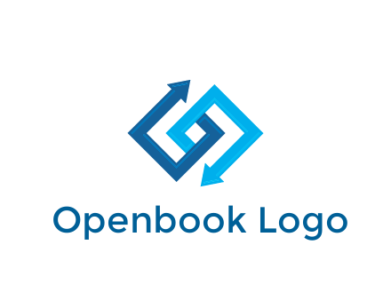 blocky arrow media logo