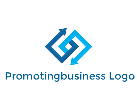 blocky arrow media logo