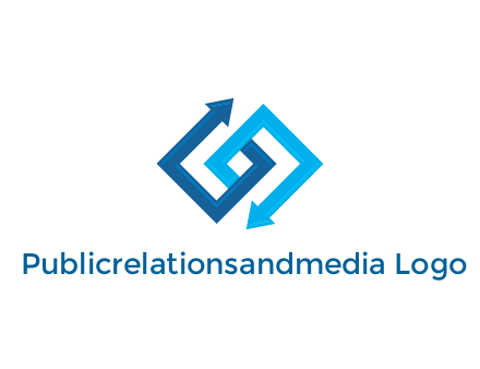 blocky arrow media logo