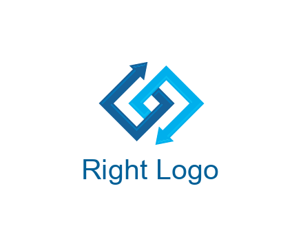 blocky arrow media logo