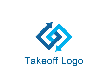 blocky arrow media logo