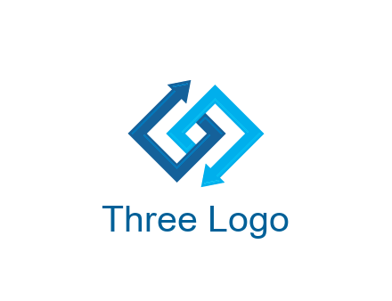 blocky arrow media logo