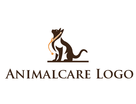 cat wearing stethoscope pet logo