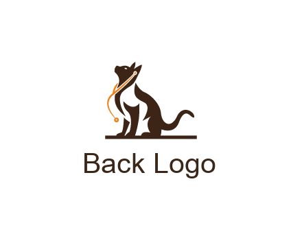 cat wearing stethoscope pet logo
