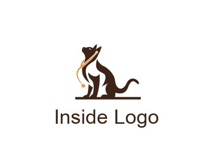 cat wearing stethoscope pet logo