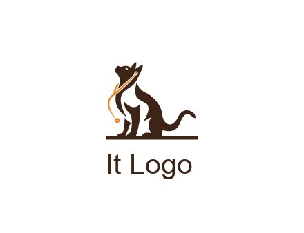 cat wearing stethoscope pet logo