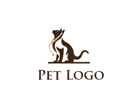 cat wearing stethoscope pet logo