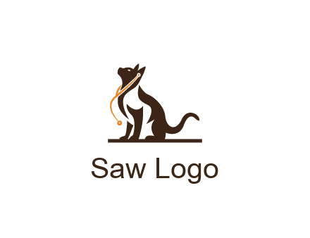 cat wearing stethoscope pet logo