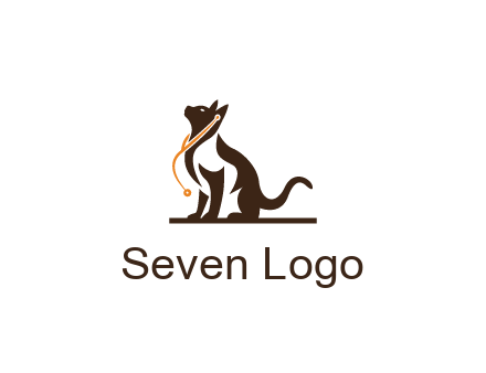 cat wearing stethoscope pet logo