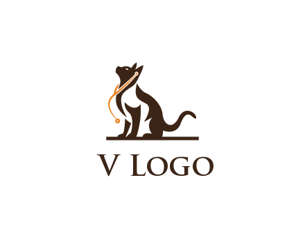 cat wearing stethoscope pet logo
