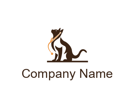 cat wearing stethoscope pet logo
