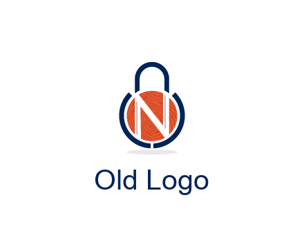 lock with letter N security logo