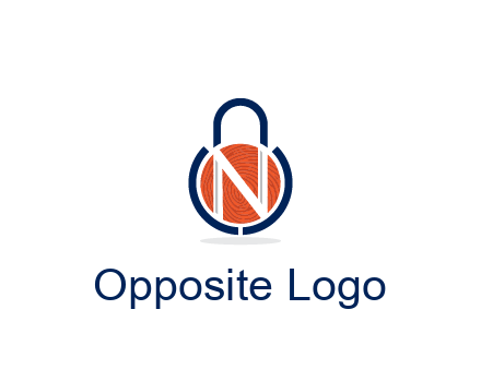 lock with letter N security logo