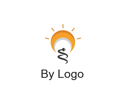 abstract sun with plug engineering logo