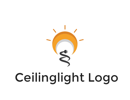 abstract sun with plug engineering logo