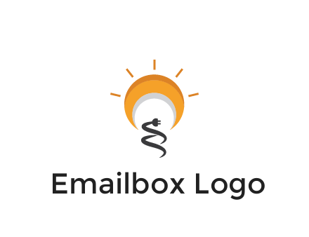 abstract sun with plug engineering logo
