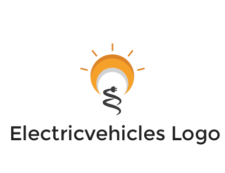 abstract sun with plug engineering logo
