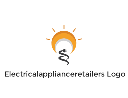 abstract sun with plug engineering logo