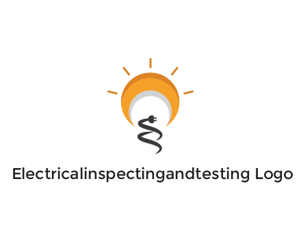 abstract sun with plug engineering logo