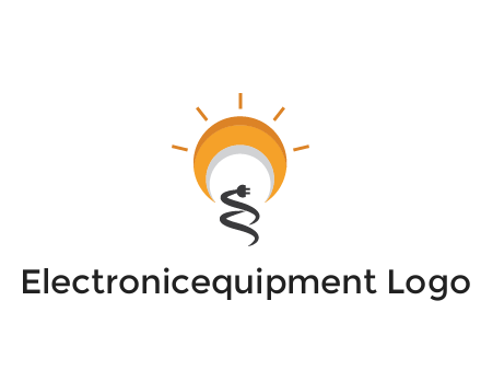 abstract sun with plug engineering logo