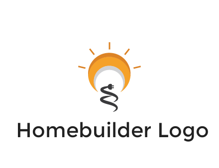 abstract sun with plug engineering logo