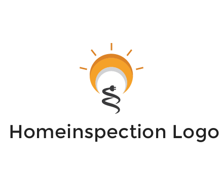 abstract sun with plug engineering logo