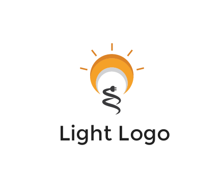 abstract sun with plug engineering logo