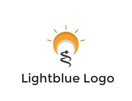 abstract sun with plug engineering logo