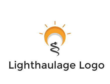 abstract sun with plug engineering logo