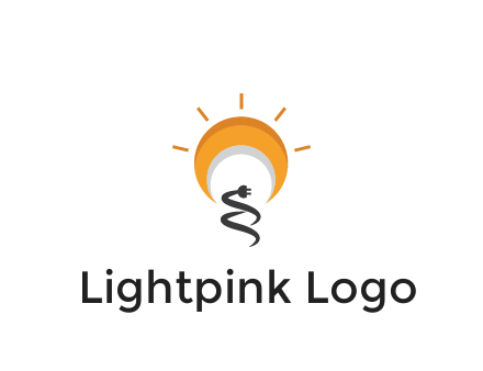 abstract sun with plug engineering logo