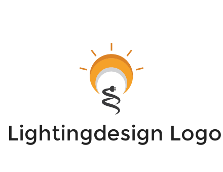 abstract sun with plug engineering logo