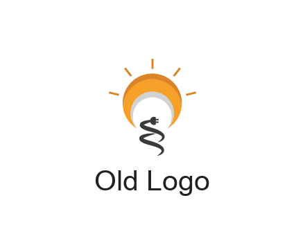 abstract sun with plug engineering logo