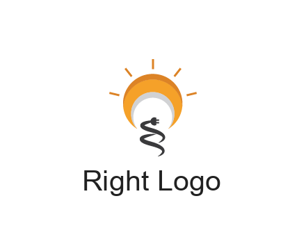 abstract sun with plug engineering logo