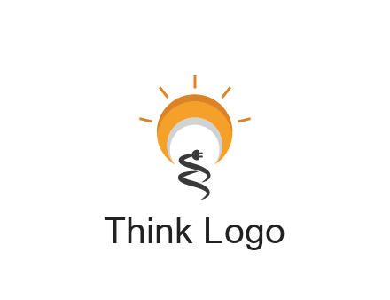 abstract sun with plug engineering logo
