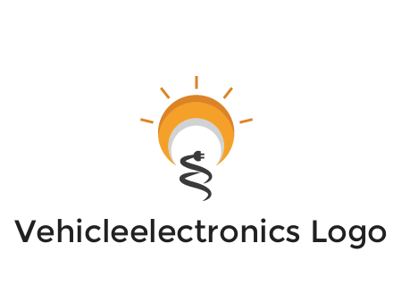 abstract sun with plug engineering logo