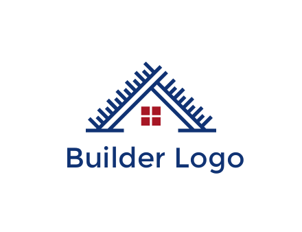 house roof from scale construction logo