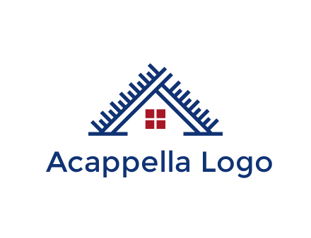 house roof from scale construction logo