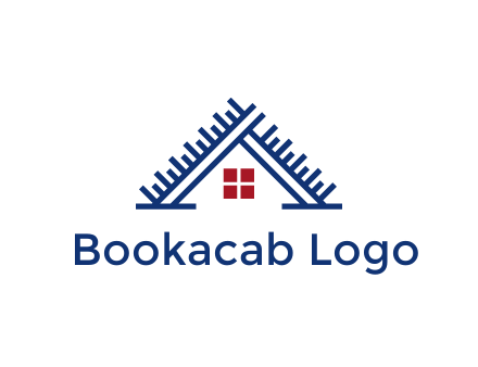 house roof from scale construction logo
