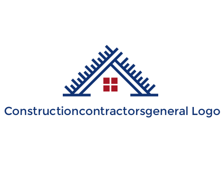 house roof from scale construction logo