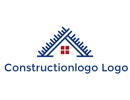 house roof from scale construction logo